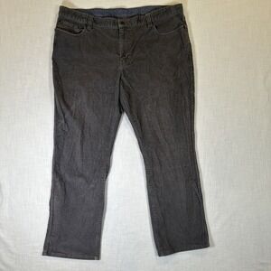 L.L. Bean Mens Corduroy Pants 42x29 Grey Standard Fit 5 Pocket Retro  98% Cotton
